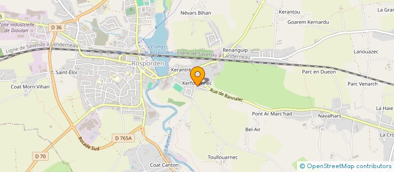 localisation de l'entreprise MONSIEUR ALEXIS ROCHE  ROSPORDEN