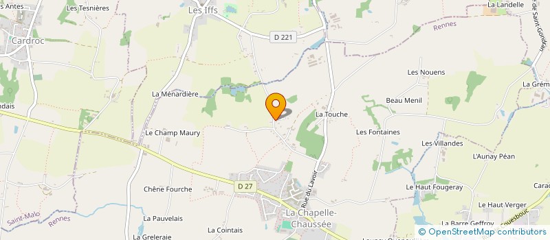 localisation de l'entreprise MONSIEUR ALEXIS SIMON  LA CHAPELLE-CHAUSSEE