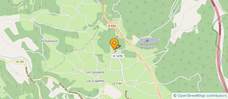 localisation de l'entreprise MONSIEUR ALEXIS SKELTON  LOUPIAC