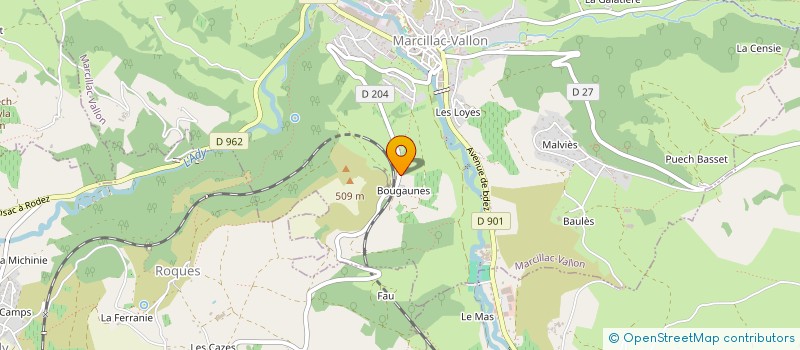 localisation de l'entreprise MONSIEUR ALEXIS SUAU à MARCILLAC-VALLON