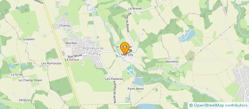 localisation de l'entreprise MONSIEUR ALEXIS THOMAS  RIGNIEUX-LE-FRANC