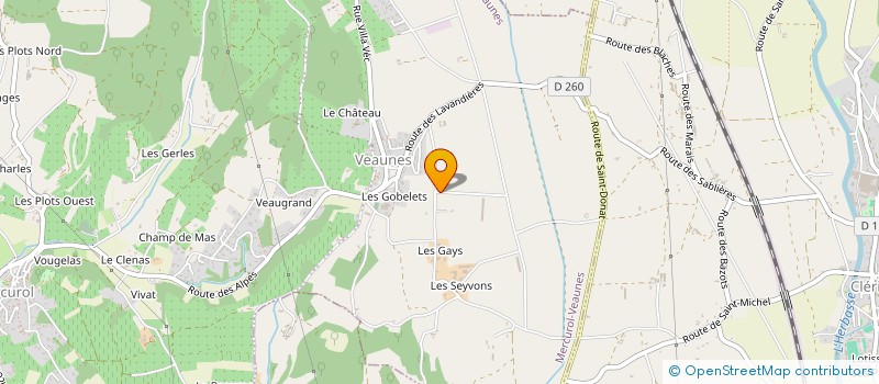 localisation de l'entreprise MONSIEUR ALEXIS VICHARD à MERCUROL-VEAUNES