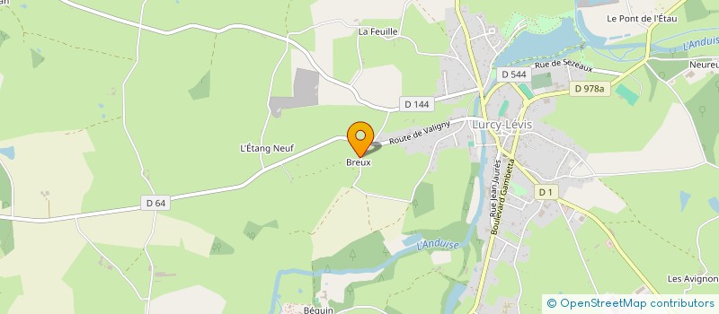 localisation de l'entreprise MONSIEUR ALEXIS VIRMOUX  LURCY-LEVIS