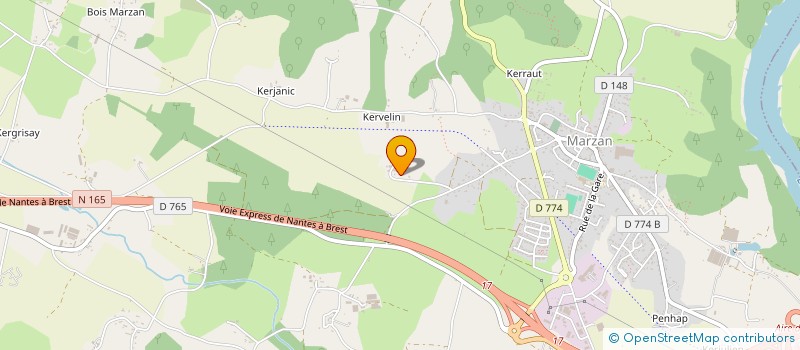 localisation de l'entreprise MONSIEUR ALFRED KERROUAULT  MARZAN