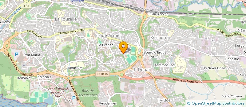 localisation de l'entreprise MONSIEUR ALFRED LEGUAY  QUIMPER