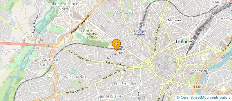 localisation de l'entreprise MONSIEUR ALFRED NADAUD à LIMOGES
