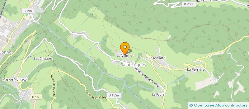 localisation de l'entreprise MONSIEUR ALFRED REBUFFET  SAINTE-AGNES