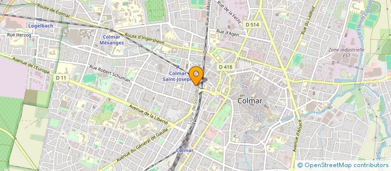 localisation de l'entreprise MONSIEUR ALFRED THALLINGER  COLMAR