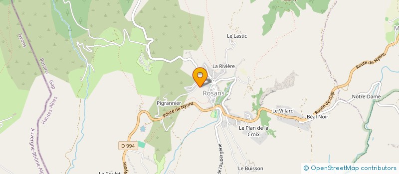 localisation de l'entreprise MONSIEUR ALHAN DELANEAU  ROSANS