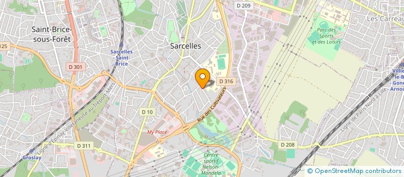 localisation de l'entreprise MONSIEUR ALHASSANE SOW  SARCELLES