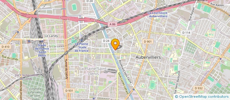 localisation de l'entreprise MONSIEUR ALHOUSSEINY NDIAYE  AUBERVILLIERS