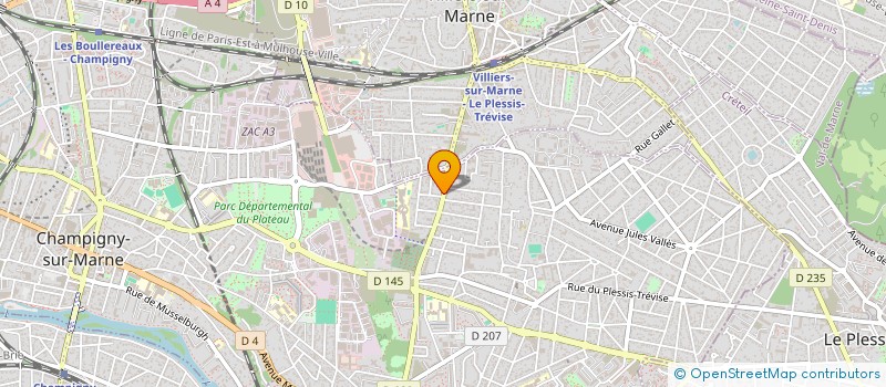 localisation de l'entreprise MONSIEUR ALI ATBIR à CHAMPIGNY-SUR-MARNE