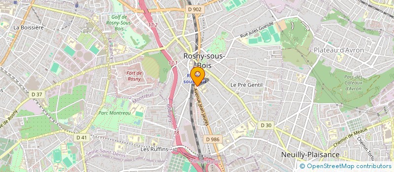 localisation de l'entreprise MONSIEUR ALI AUALI à ROSNY-SOUS-BOIS