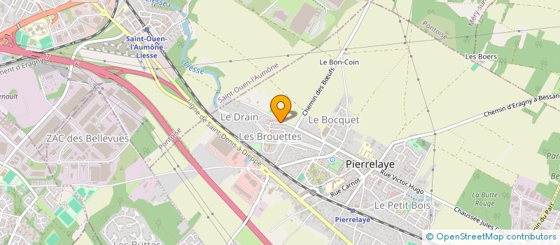 localisation de l'entreprise MONSIEUR ALI BAHRAOUI  PIERRELAYE