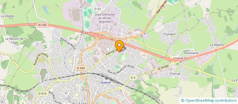 localisation de l'entreprise MONSIEUR ALI BIBAK à GUERET