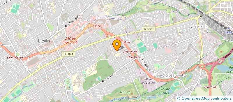 localisation de l'entreprise MONSIEUR ALI HAMLAOUI  LIEVIN