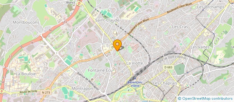 localisation de l'entreprise MONSIEUR ALI KHAOUA à BESANCON