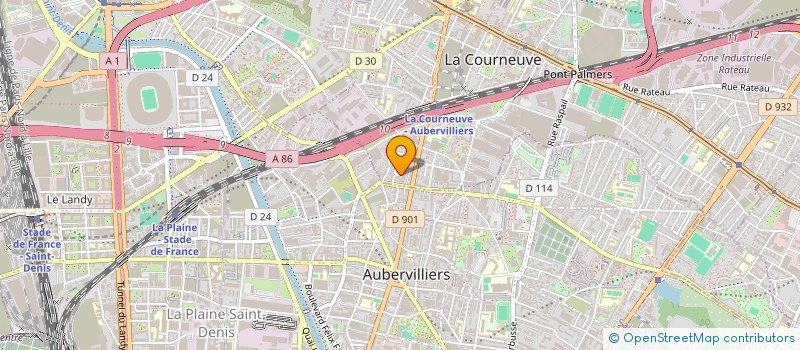 localisation de l'entreprise MONSIEUR ALI KONATE à LA COURNEUVE