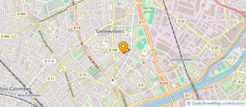 localisation de l'entreprise MONSIEUR ALI OUALI à GENNEVILLIERS