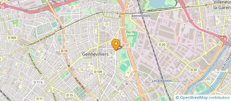 localisation de l'entreprise MONSIEUR ALI OUAREM à GENNEVILLIERS