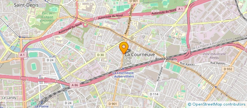 localisation de l'entreprise MONSIEUR ALI THIAM à LA COURNEUVE