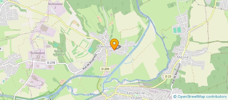 localisation de l'entreprise MONSIEUR ALI TOUATI  ALLENJOIE