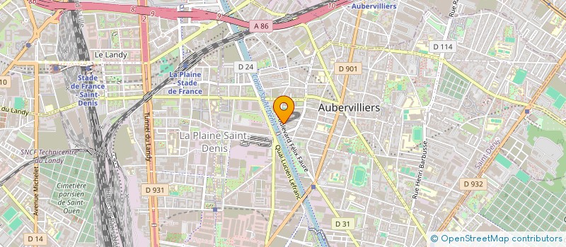 localisation de l'entreprise MONSIEUR ALI YEKROU  AUBERVILLIERS