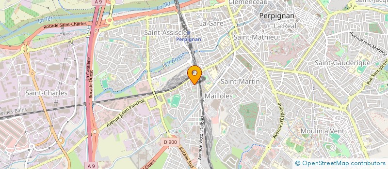 localisation de l'entreprise MONSIEUR ALIOUNE M'BAYE  PERPIGNAN