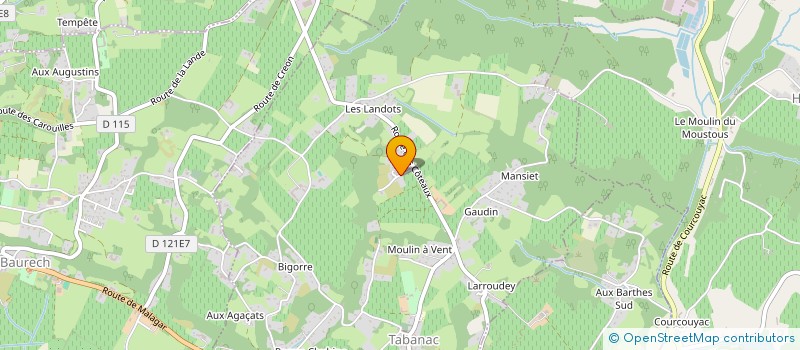 localisation de l'entreprise MONSIEUR ALIX REGNIER  TABANAC