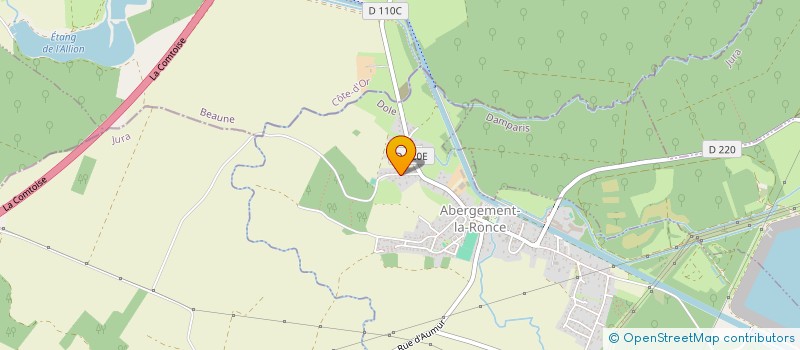 localisation de l'entreprise MONSIEUR ALLAN DUPLAN  ABERGEMENT-LA-RONCE