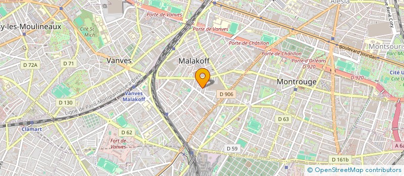 localisation de l'entreprise MONSIEUR ALLAN JUSTIN  MALAKOFF