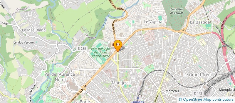 localisation de l'entreprise MONSIEUR ALLAN LEURY à LIMOGES