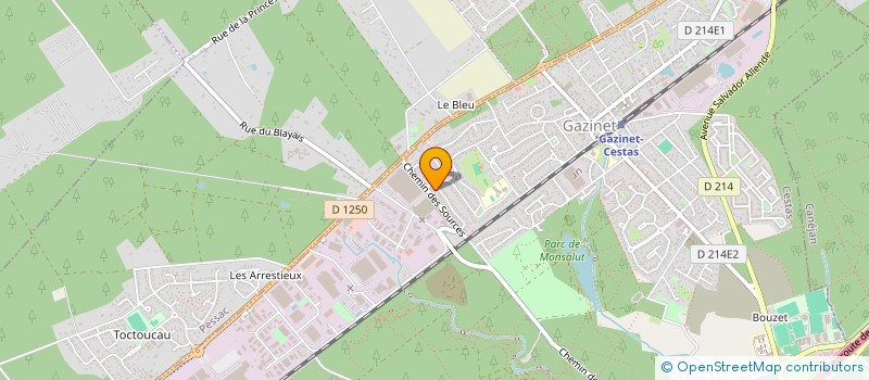 localisation de l'entreprise MONSIEUR ALLAN MALHEIRO DE AZEVEDO  CESTAS