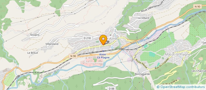 localisation de l'entreprise MONSIEUR ALOIS CRETIER  AIME-LA-PLAGNE