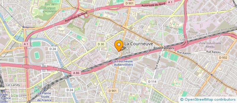 localisation de l'entreprise MONSIEUR ALPHA BAH  LA COURNEUVE