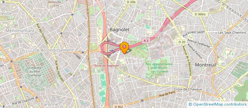 localisation de l'entreprise MONSIEUR ALPHA CAMARA à BAGNOLET