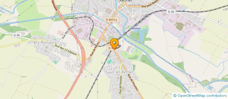 localisation de l'entreprise MONSIEUR ALPHONSE DUFRESNE  SAULT-LES-RETHEL