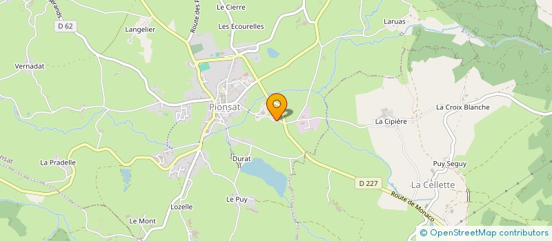 localisation de l'entreprise MONSIEUR ALPHONSE DUREL à PIONSAT