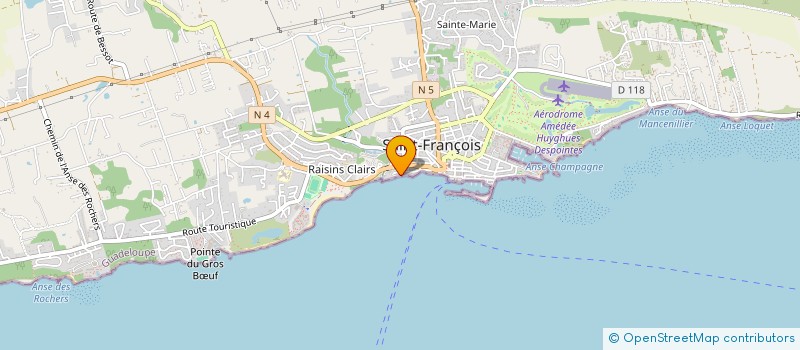 localisation de l'entreprise MONSIEUR ALPHONSE HOULLIER à SAINT-FRANCOIS