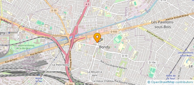 localisation de l'entreprise MONSIEUR ALVIN ONDZOUNGA  BONDY