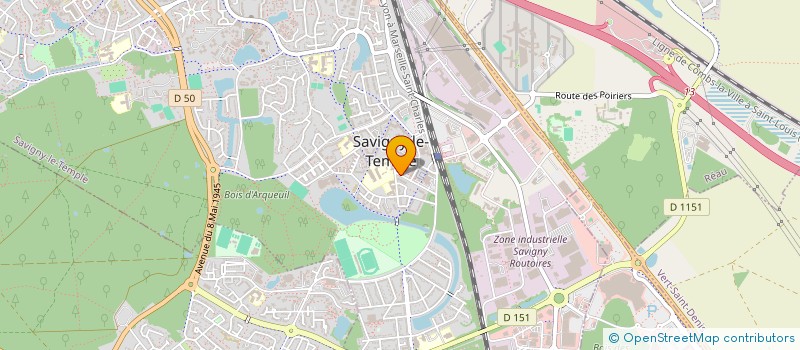 localisation de l'entreprise MONSIEUR AMADOU AFO NYROA  SAVIGNY-LE-TEMPLE