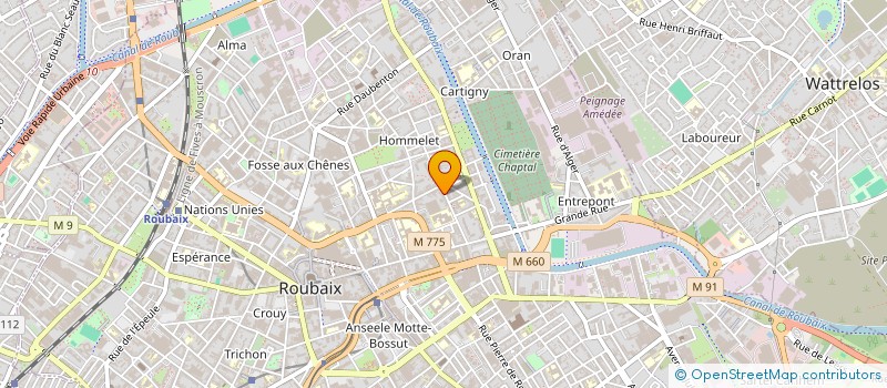 localisation de l'entreprise MONSIEUR AMADOU DIALLO  ROUBAIX