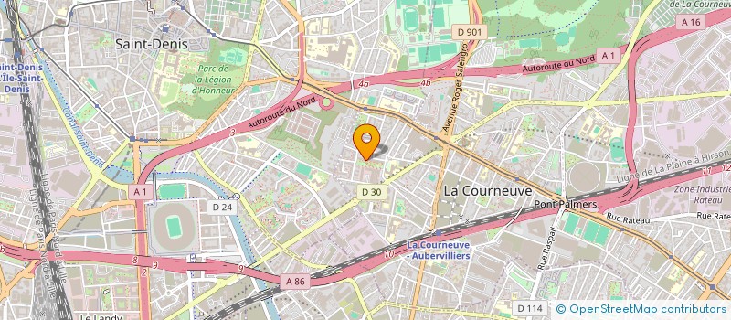 localisation de l'entreprise MONSIEUR AMADOU KONATE à LA COURNEUVE