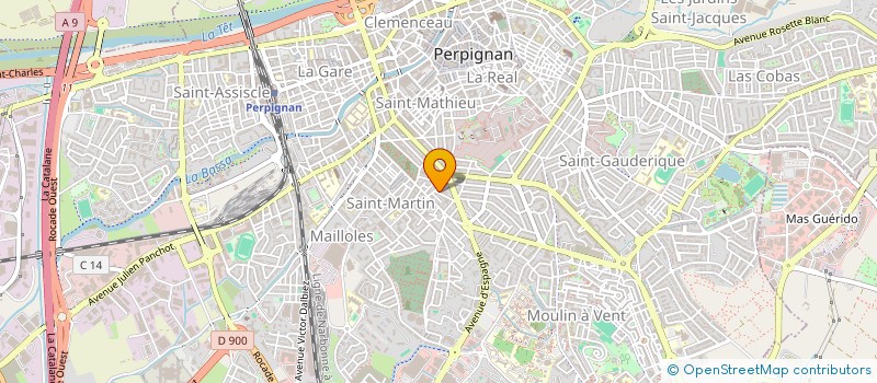 localisation de l'entreprise MONSIEUR AMADOU SOW  PERPIGNAN