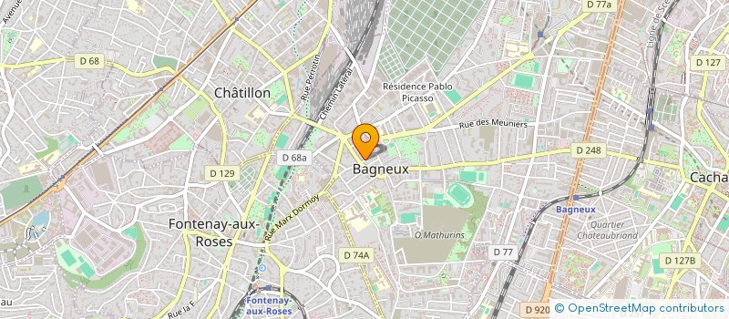 localisation de l'entreprise MONSIEUR AMADOU WONE à BAGNEUX