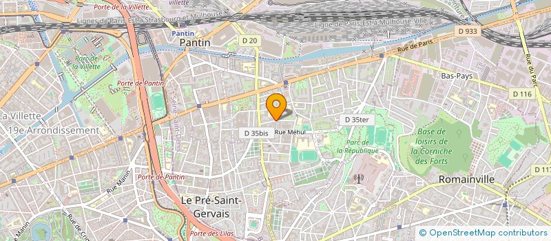 localisation de l'entreprise MONSIEUR AMAR MEBARAKOU  PANTIN