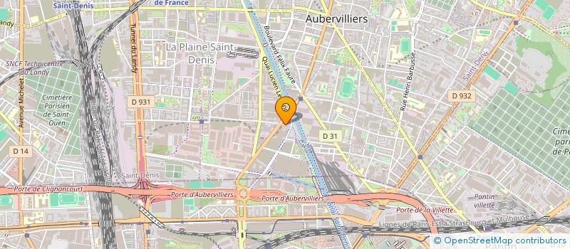 localisation de l'entreprise MONSIEUR AMAR OUARAB à AUBERVILLIERS