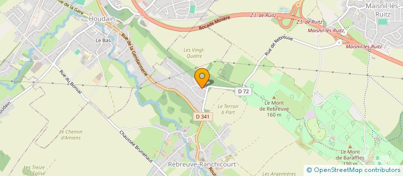 localisation de l'entreprise MONSIEUR AMAURY DALONGEVILLE  REBREUVE-RANCHICOURT