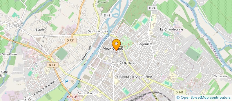 localisation de l'entreprise MONSIEUR AMAURY LANGLAIS à COGNAC
