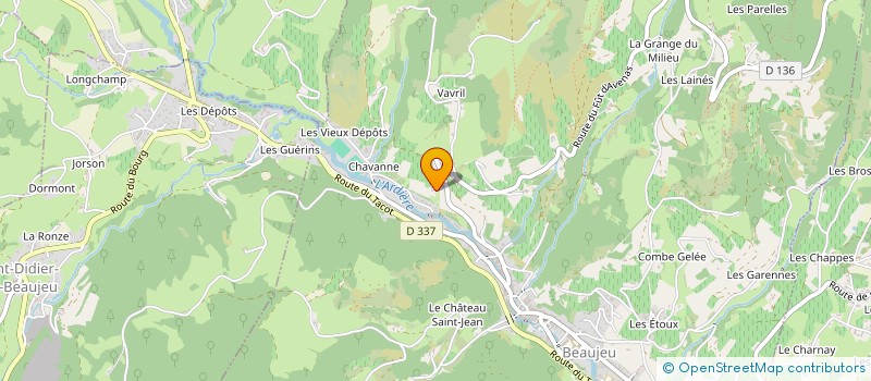 localisation de l'entreprise MONSIEUR AMAURY TRICHARD  BEAUJEU